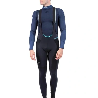 Image of Alé Cycling Men&#039;s Klimatik K Tour Water Repellent Bib Tights, Black, S