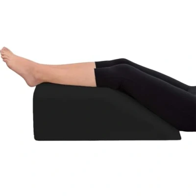 Image of TT ThreadTrade Leg Elevation Pillow, Wedge Pillow For Legs, Rest Support, Post Surgery Bed Rest, Reduce Back Pain, Hip Pain &amp; Knee Breathable Washable, (Black)