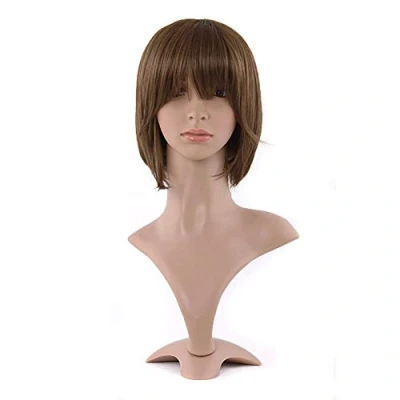 Image of MapofBeauty Natural Designer Short length Synthetic Straight Wigs Light Brown