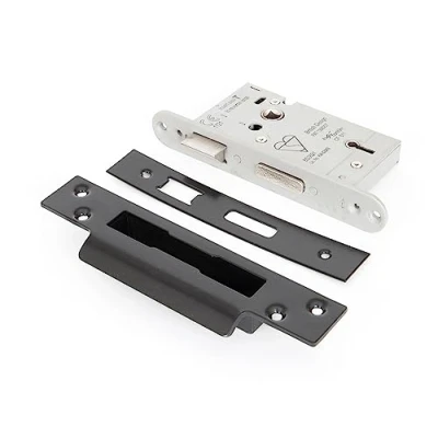 Image of From The Anvil Black 2.5 Inch 5 Lever Heavy Duty BS Sash Lock