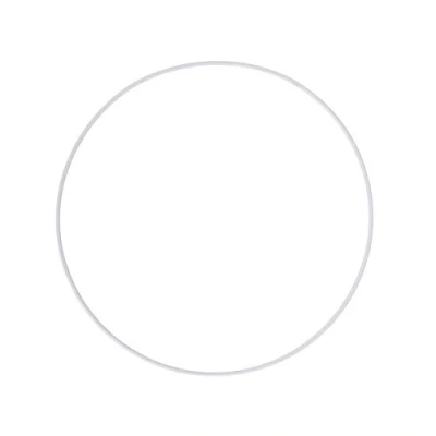 Image of 15cm White Coated Metal Ring for Crafts Wreath &amp; Flower Hoop