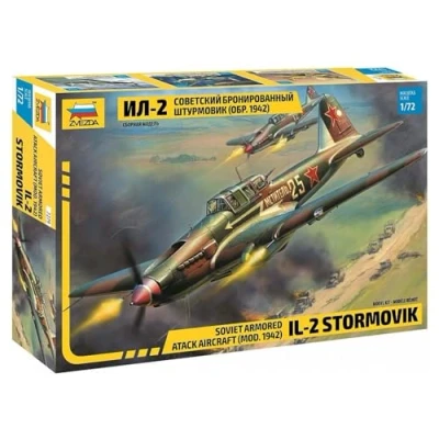 Image of Zvezda 500787279 1:72 Ilyushin IL 2 &quot;Stormovik model kit for beginners detailed, camouflage