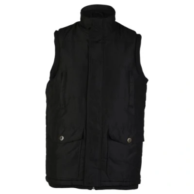 Image of KAM Mens Sleeveless Jacket Quilted Padded Bodywarmer Gilet for Men, Black Colour, Size M