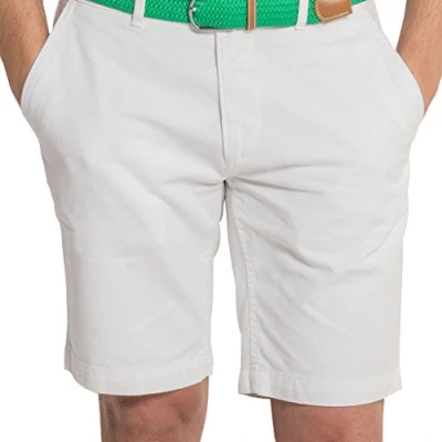 Image of Asquith &amp; Fox Mens Classic Chino Shorts in White 34