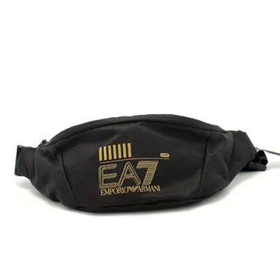 Image of EA7 Emporio Armani Train CORE Sling BAG Unisex Bum bag, Size: One Size, Black/gold