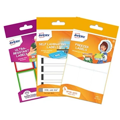 Image of Avery Home Labels, 24 x Freezer Waterproof 16 Resistant Labels Kitchen Tupperware