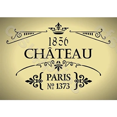 Image of A4 Stencil Shabby Chic, French, Furniture, Fabric, Glass, Reusable 125 Micron Mylar (153)