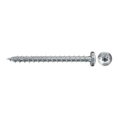 Image of Fischer 200 x Chipboard Screws Power Fast II 3.5 25 mm Pan Head with Inner Star TX Full Thread Galvanised Blue Passivated (Item No. 670101)