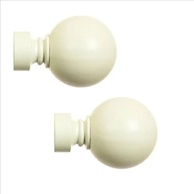 Image of Swish Belgravia Finials, Cream for 28/29mm curtain poles