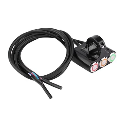 Image of 3 Buttons Motorcycle Handlebar Switch ON/OFF with LED Light, Universal Brake Fog Light for 7/8 Inch