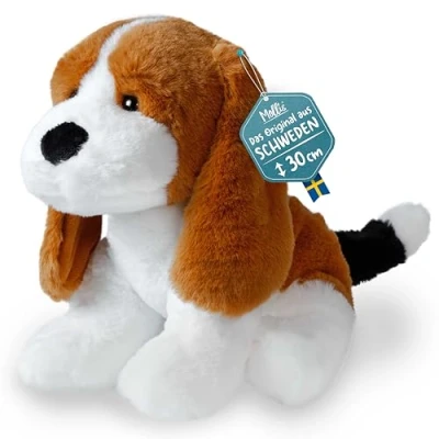 Image of Mollis Cuddly Toy Dog 30 cm Plush Children&#039;s Soft Stuffed for Children and Babies (Beagle)