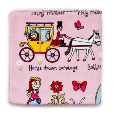 Image of Tyrrell Katz Kids Princess Printed Towel in Pink Children’s Bath Sheet 100% Soft Cotton Beach Cloth with Rectangular Design 70 x 140 cm