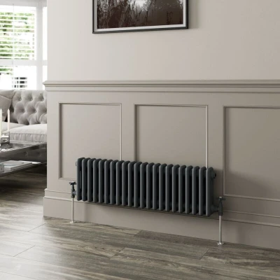 Image of Park Lane Traditional Colosseum Triple Bar Column Radiator Anthracite 300 x 1010mm