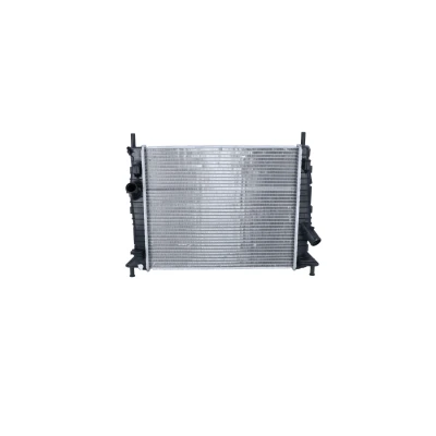 Image of 1305491, 1309413, 1318176, 1354176, 3M5H8005PG Engine radiator NRF 53028 Aluminium 450mm 369mm 17mm with mounting parts Brazed cooling fins