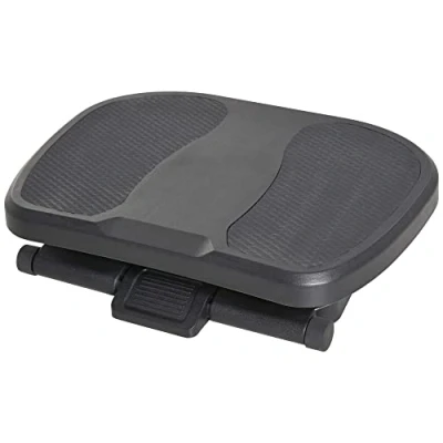 Image of HOMCOM Footrest Adjustable Height &amp; Angle 0 30 Degree for Better Posture at Office Black