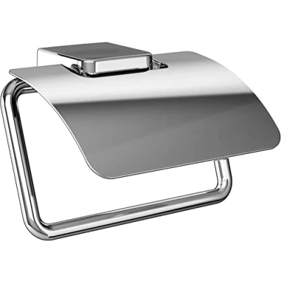 Image of EMCO Trend Chrome Paper Holder with Lid, Metal, Gray, One Size