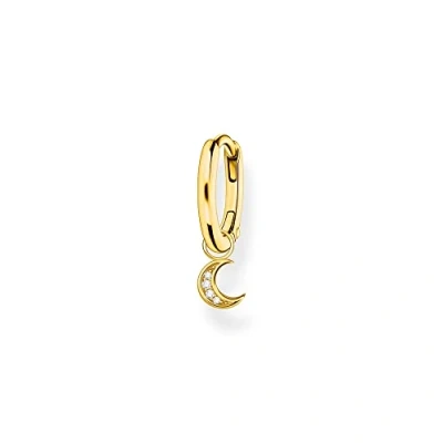Image of Thomas Sabo Women Single Hoop Earring with Moon Pendant 925 Sterling Silver