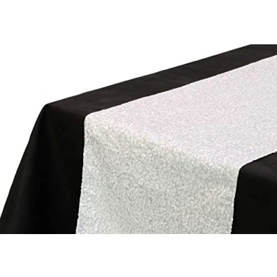 Image of Christmas Concepts® Sequin Table Runner 13&quot; x 60&quot; Wedding/Party Decoration Luxury Wedding Decorations (White)
