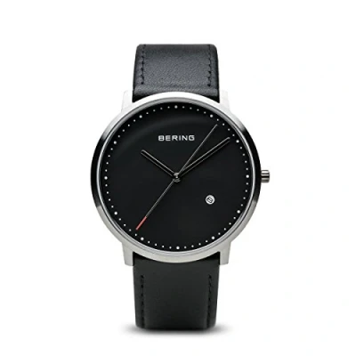Image of BERING Unisex Analog Quartz Classic Collection Watch with Calfskin Leather Strap and Sapphire Crystal 11139 402