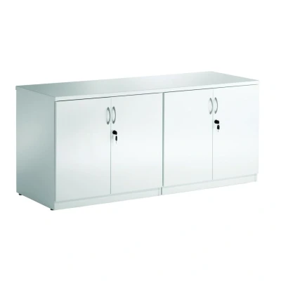 Image of High Gloss 1600mm Credenza Twin Cupboard White