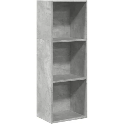 Image of vidaXL Bookcase Storage Rack Cabinet Bookshelf Concrete Grey Engineered Wood 40 x 30 114 cm