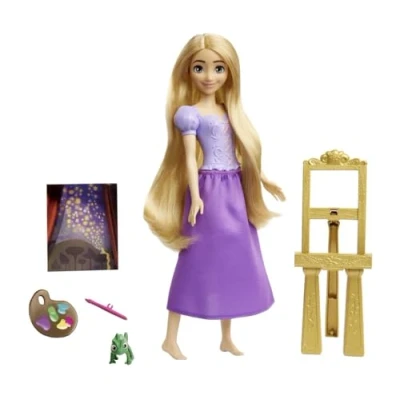 Image of Disney Princess Toys, Rapunzel Fashion Doll with Pascal Figure and Accessories, Inspired by The Movie​​