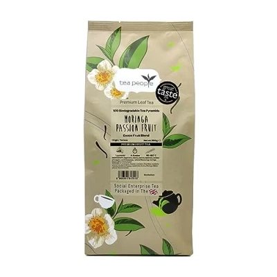 Image of Tea People Moringa Passion Fruit, 100 Pyramids in Small Catering Pack, MPF 100TP
