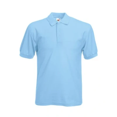 Image of Fruit Of The Loom Men&#039;s SS033M Short Sleeve Polo Shirt, Blue (Sky Blue), Medium