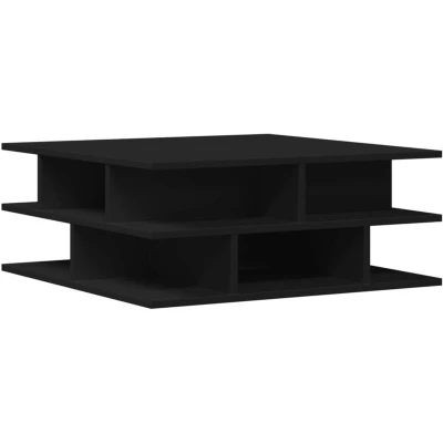 Image of vidaXL Coffee Table Black 70x70x29 cm Engineered Wood