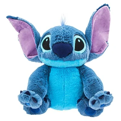Image of Disney Store Official Stitch Medium Soft Toy for Kids, 38cm/15, Cuddly Character with Fuzzy Texture and Embroidered Details, Flexible Floppy Ears Suitable Ages 0+