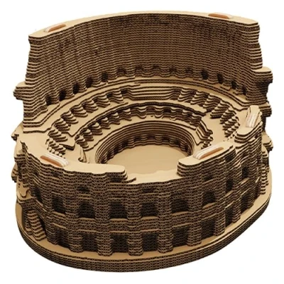 Image of Cartonic Colosseum Rome Italy 3D Cardboard Builder Dimensional Model Gift for Adults &amp; Children Architectural Figure Puzzle Set