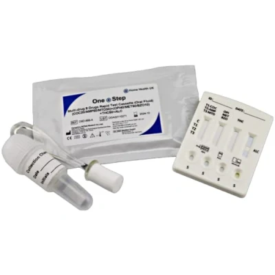 Image of Saliva Drug Test Testing Kit 8 Drugs Tested Cannabis, Cocaine, Amphetamine, Methamphetamine, Benzodiazepine, Methadone, Opiates &amp; Alcohol