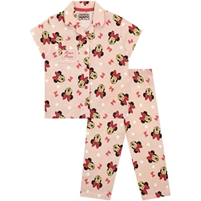 Image of Disney Girls Pyjamas Minnie Mouse Pink 6 7 Years