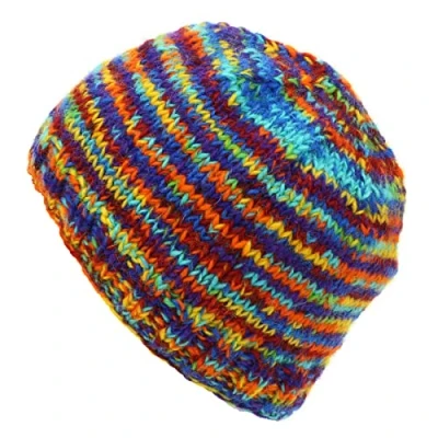 Image of LOUDelephant Hand Knitted Wool Beanie Hat SD Rainbow
