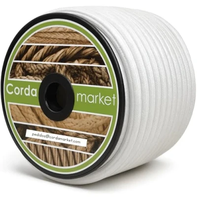 Image of CORDAMARKET 10 mm Elastic Rubber, Adults Unisex, White, 25 m