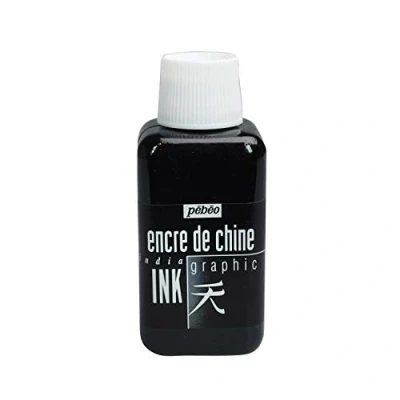 Image of Pebeo Pébéo Graphic Black Liquid Service to Your Creativity India Ink 250 ml, 250ml
