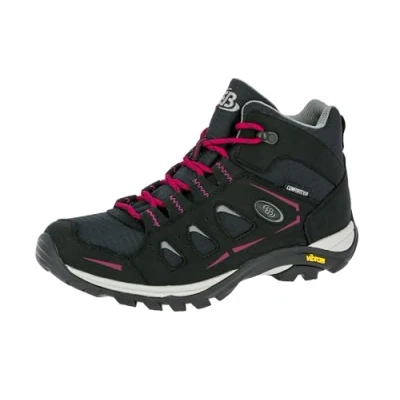 Image of Brütting Women&#039;s MOUNT FRAKES High Rise Hiking Shoes, Black (Black/Pink), 4 UK