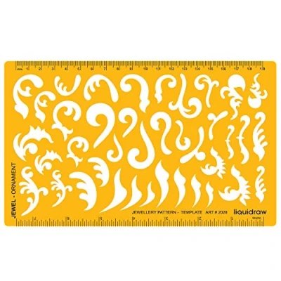 Image of Liquidraw Jewellery Design Templates Stencil, Making Template Stencils Shapes