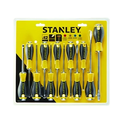 Image of STANLEY STHT0 60212 Essential Screwdriver Set Yellow (12 Piece)