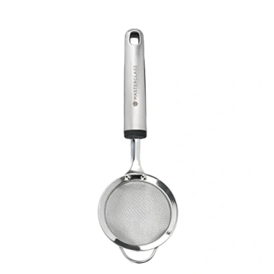 Image of MasterClass Soft Grip Stainless Steel 8cm Mesh Sieve Grey