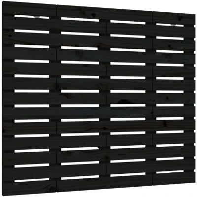 Image of vidaXL Wall Headboard Black 81x3x91.5 cm Solid Wood Pine