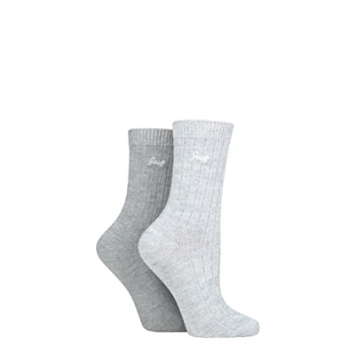 Image of Women&#039;s 2 Pair Jeep Performance Polyester Boot Socks Slate / White 4 8 Ladies
