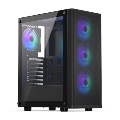 Image of ENDORFY Ventum 200 ARGB, ATX Case, 4 x 120 mm ARGB Fans Included, Mesh Design, EY2A014