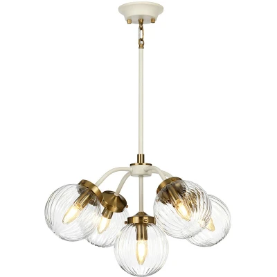 Image of Cosmos Retro 5 Light Pendant Globe Glass Shades