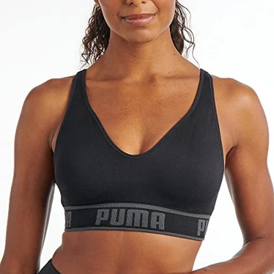 Image of Puma Women&#039;s Solstice Seamless Sports Bra, Black, M UK
