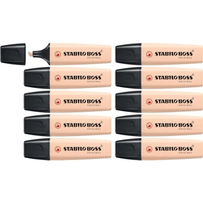Image of Highlighter STABILO BOSS ORIGINAL NatureCOLORS Pack of 10 Beige