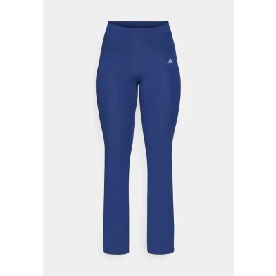 Image of adidas Sportswear Essentials Small LOGO Flared Leggings, Women&#039;s, Size: XS, Dark blue/white