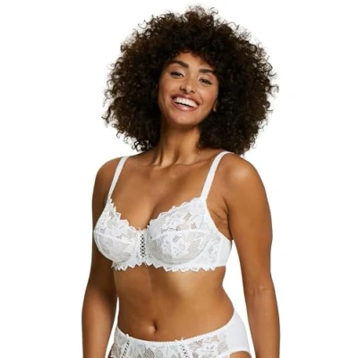 Image of Sans complexe Women&#039;s Plain or unicolor Push Up , White White, 38E (Manufacturer Size: 100E)