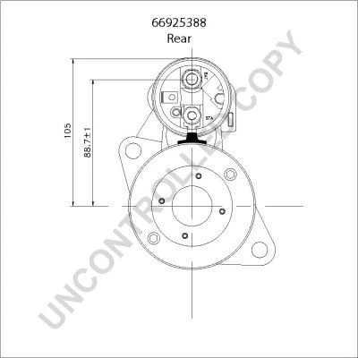 Image of 18364N Starter motor PRESTOLITE ELECTRIC 860321 24V 4kW 9 with 50(Jet) clamp, B+ 89mm