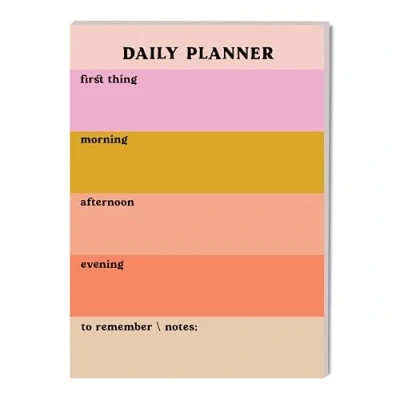Image of A5 Daily Planner Pad Pastel Colour Block Notepad, 50 Tear away Pages Perfect for Time blocking, Task Batching 100% Recycled and Recyclable Paper UK Made Good Tuesday